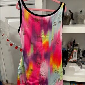 JUSTICE Multicolor Floral Girls Leotard XL